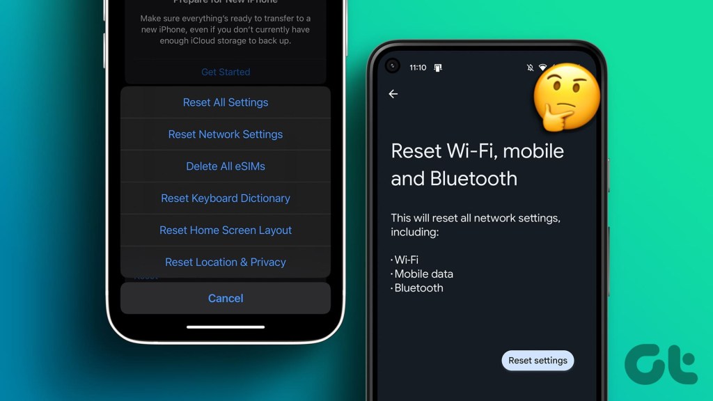what happens when you reset network settings on android and ios